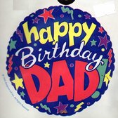 folie ballon - happy birthday dad - verjaardag vader