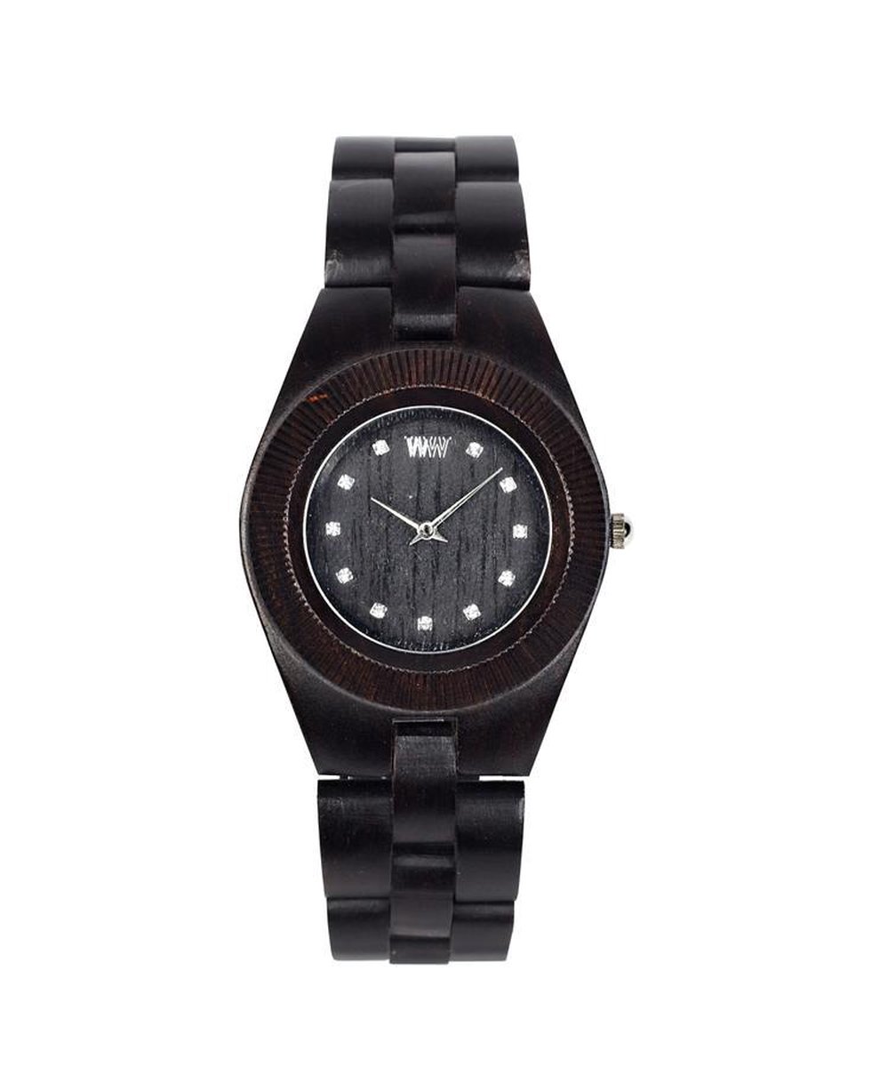 WeWOOD Odyssey Crystal Black - Horloge - Zwart - 36 mm
