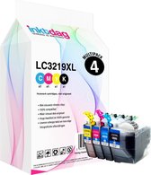 Inktdag inktcartridges voor Brother LC3219XL / LC3217/LC-3219/LC3219, multipack van 4 kleuren (1*BK, C, M en Y) Brother MFC-J5330 DW, J5730DW, J5930DW, J6530DW, J6535DW, J6930DW, J
