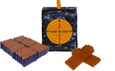 Softdart target box pakket- 2x Groot Doorzichtig Magazijn - incl. 600 Foam Darts - (Geschikt Voor Nerf Wapens)