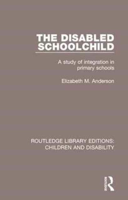 Routledge Library Editions: Children and Disability-The Disa ... - cover