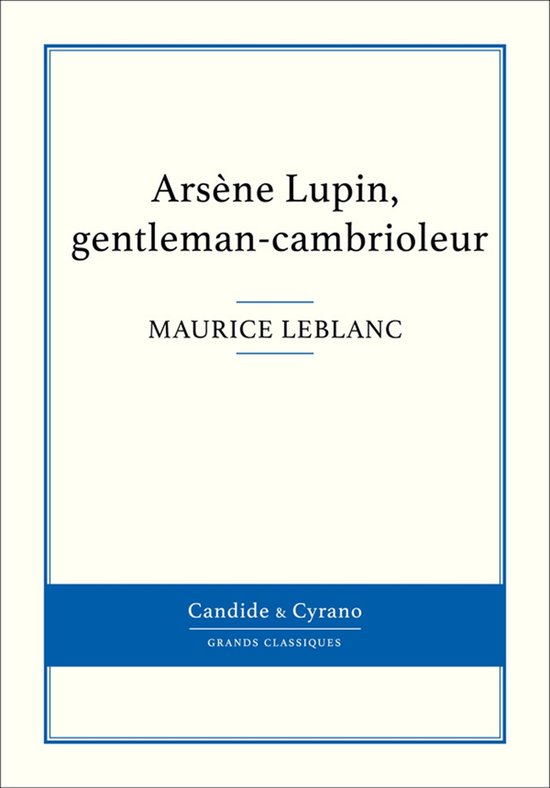 Arsène Lupin, gentleman-cambrioleur - cover