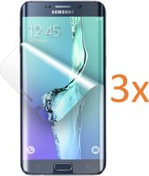 3x Screenprotector geschikt voor Samsung Galaxy S6 Edge+ / S6 Edge Plus - Edged (3D) Glas PET Folie Screenprotector Transparant 0.2mm 9H (Full Screen Protector)