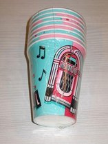 bekers - fabulous 50's  rock & roll - 8 stuks wegwerp