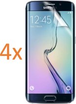 4x Screenprotector geschikt voor Samsung Galaxy S6 Edge - Edged (3D) Glas PET Folie Screenprotector Transparant 0.2mm 9H (Full Screen Protector)
