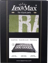 Lex & Max Raw Unclassified - Losse hoes voor hondenkussen - Boxbed - Groen - 75x50x9cm
