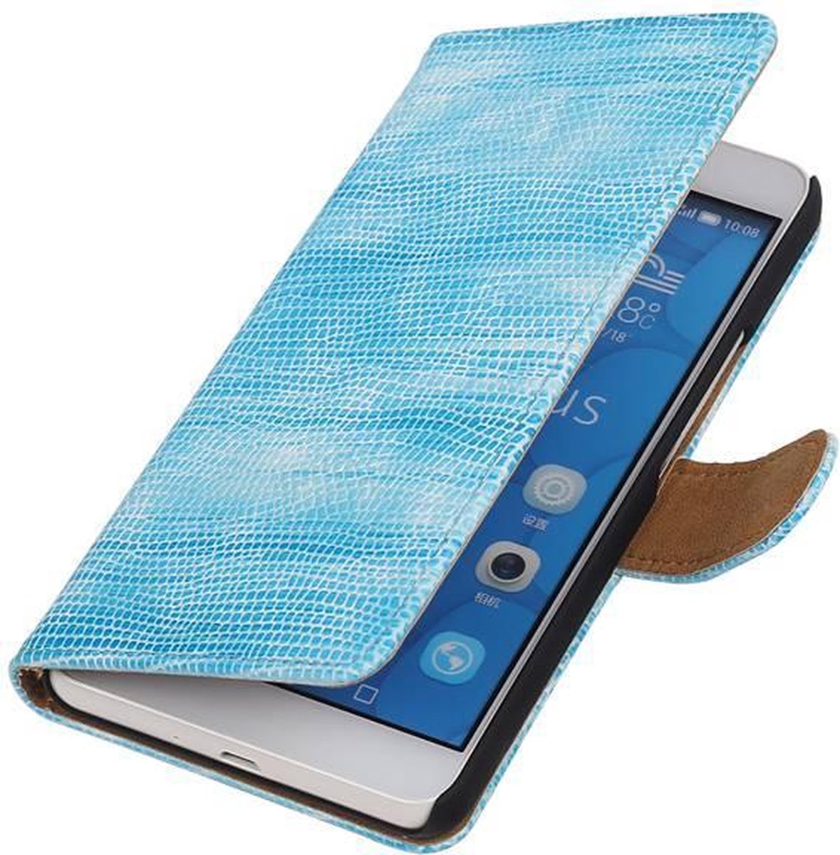 Huawei Honor 7 Bookstyle Wallet Hoesje Mini Slang Blauw - Cover Case Hoes