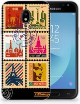 Geschikt voor Samsung Galaxy J3 2017 TPU Siliconen Hoesje Postzegels
