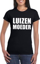 Luizenmoeder tekst t-shirt zwart dames XL