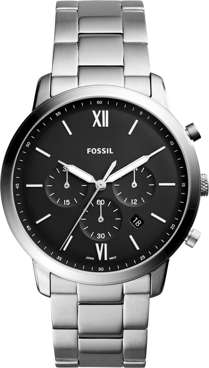 Fossil Neutra FS5384 Herenhorloge 44 mm - Zilverkleurig