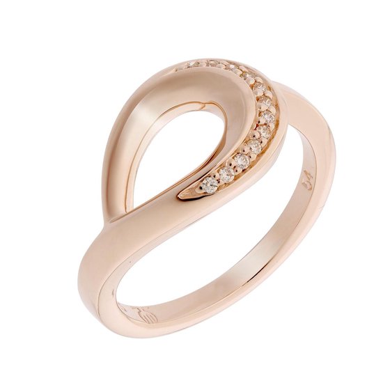 Orphelia ZR-7366/58 - Ring Curve - Zilver 925 Rosékleurig - Zirkonia - Maat 58