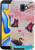 Vlinder Design Hardcase Backcover voor Samsung Galaxy J6 Plus