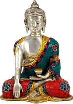 Boeddha Shakyamuni met mozaïek decoratie - 20 cm - M