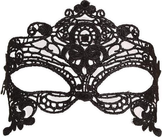 Partyxplosion - Oogmasker - Zwart - Lace