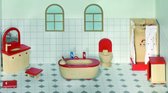 Goki Houten poppenhuis badkamer 7-delig