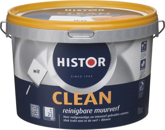 Histor Clean Muurverf - 2,5 liter - Wit