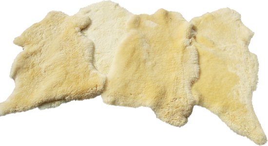 Schapenvacht Lamsvacht Tapijt voor Baby's (Medlam Babylove) medisch gelooid Premium Kwaliteit Lengte 75cm Kleur Natuurlijk