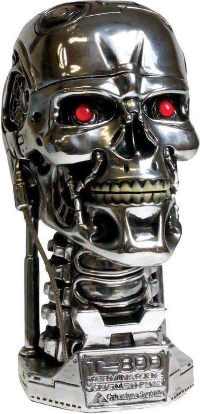 Nemesis Now - Terminator 2 Judgement Day T2 T-800 - Hoofd - Opbergbox - Zilver - 21cm