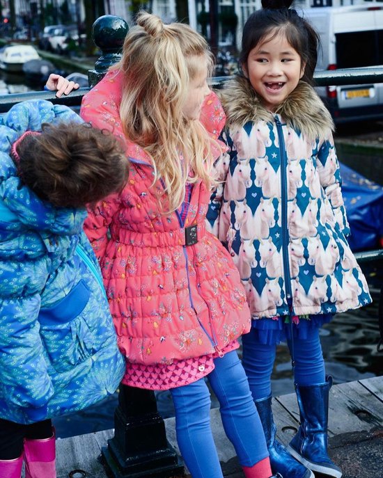 bol.com | Mim-Pi Meisjes Winterjas - Blauw - Maat 116