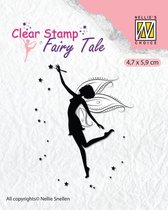 FTCS014 Nellie Snellen Clear stamps - Fairy Tale sprookje - silhouet stempel fee - 1 stuks 47 x 59 mm