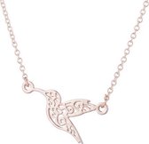 24/7 Jewelry Collection Origami Kolibrie Ketting - Vogel - Rosé Goudkleurig