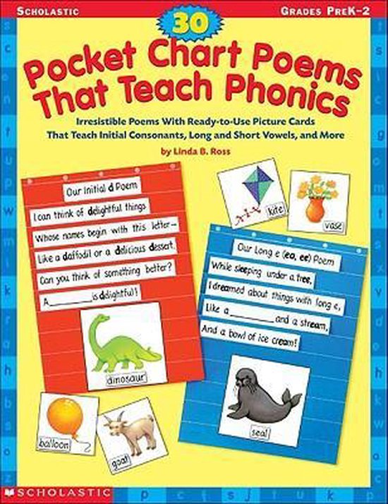 30 Pocket Chart Poems That Teach Phonics 9780439222495 Linda Ross