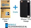 iPhone 7 Screenprotector + Gratis TPU Hoesje Zwart