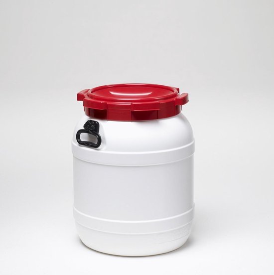 Vat 54 Liter - Water- En Luchtdicht - Wit/rood - Merkloos
