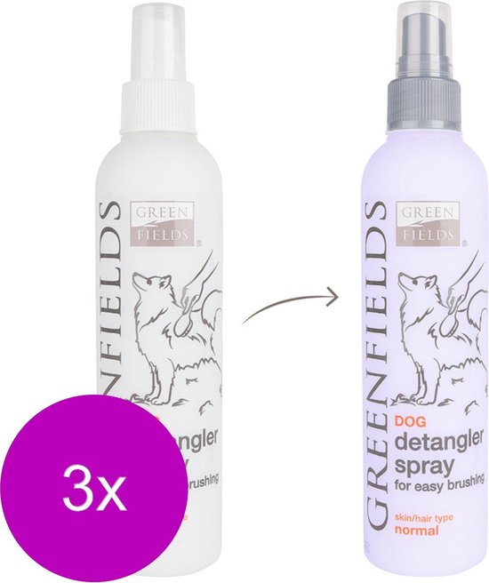 Greenfields Hondenspray Anti-Klit - Hondenvachtverzorging - 3 x 250 ml