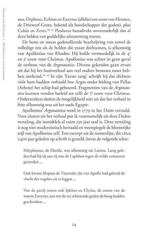 Tekstpagina met vermelding van de Argonauten, Apollo, en de mythologie van het oude Griekenland.