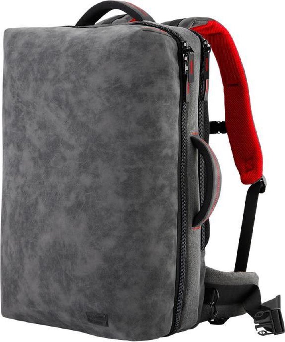 Cabinmax 38L Hanbagage Business Rugzak - Laptop - UV-gecoate twill met faux suede  - 55x35x20cm - Deluxe Business!! -  Grijs  Seude (MELBOURNE) - Cabin Max