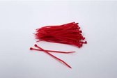 1000 stuks Rode kabelbinders 2.5mm x 100mm + Kortpack pen (099.0369)