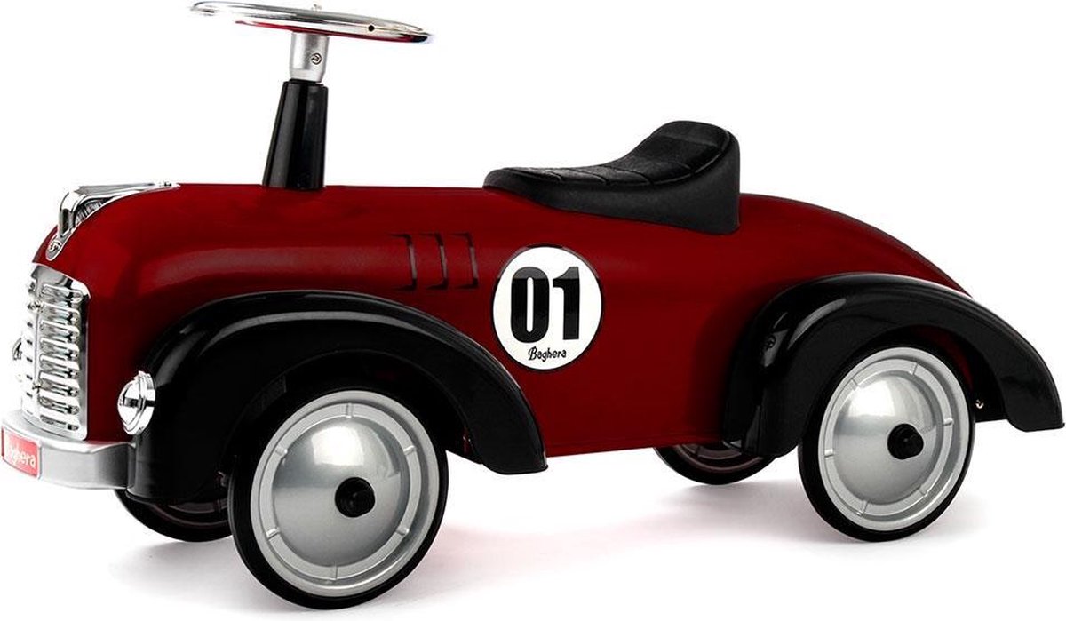 Baghera Speedster Retro Loopauto Donker Rood bol