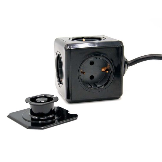 DesignNest PowerCube Extended 3 meter kabel - zwart/grijs - 5 stopcontacten F -... |