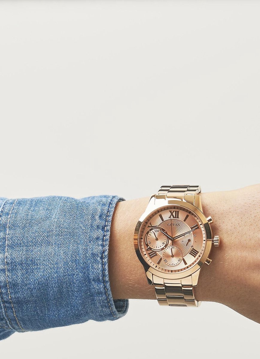 GUESS Watches - W1070L3 - horloge - Vrouwen - RVS - Roségoudkleurig - 40 mm  | bol.com