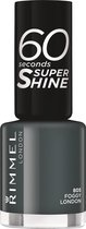 Rimmel - 60 seconds supershine nailpolish - Foggy London - Grey