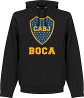 Boca Juniors Logo Hooded Sweater - Zwart - Kinderen - 92/98