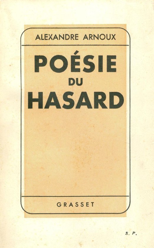 Poésie du hasard