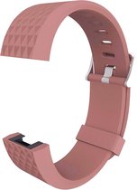 By Qubix - Fitbit Charge 2 siliconen bandje (Large) - Coffee - Fitbit charge bandjes