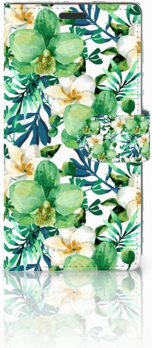 Sony Xperia Z3 Hoesje Orchidee Groen