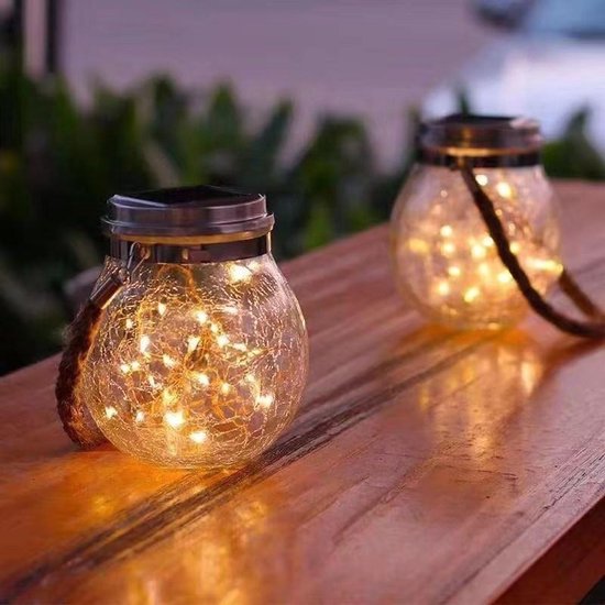Zonne-vlamverlichting Buiten Permanent Op De Hele Nacht Waterdicht Hangende Lantaarns Voor Terras Tuindek Tuin Voordeur Achtertuin Blauw 2 Stuks