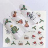 Kerst Nagelstickers - Kerstmis Nagel Stickers  - Christmas Nail Art - Nagel Decoratie - Nagelversiering - Nageldecoratie - 3D Nail Vinyls - French Manicure Stickers - Sneeuwpop