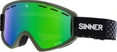 Sinner Bellevue Unisex Skibril - Matte Moss Green - Double Full Green Mirror