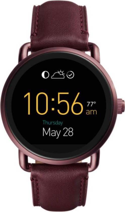 Fossil Q Explorist HR Smartwatch Roestvrijstaal GPS - Donkerrood | bol.com