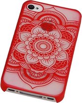Apple iPhone 4 / 4S Hardcase Roman Rood - Back Cover Case Bumper Hoesje