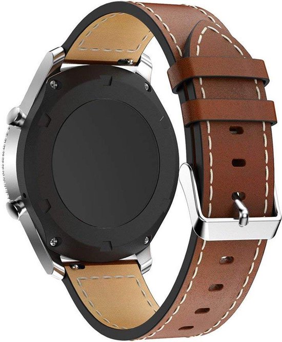 PU Lederen Horloge Band Geschikt Voor Samsung Galaxy Watch 46 MM - Armband Polsband / Strap / Sportband - Bruin - AA Commerce
