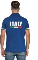 Blauw Italie supporter polo heren - Italiaanse supporter kleding L