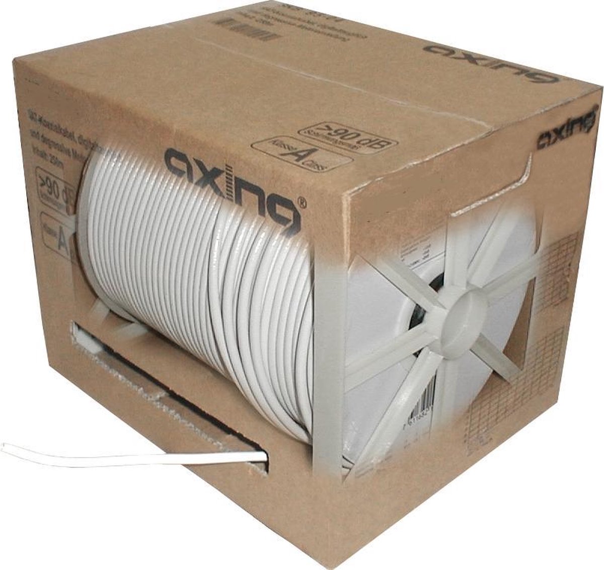 Axing SKB08804 coax-kabel No Nee 250 m Wit
