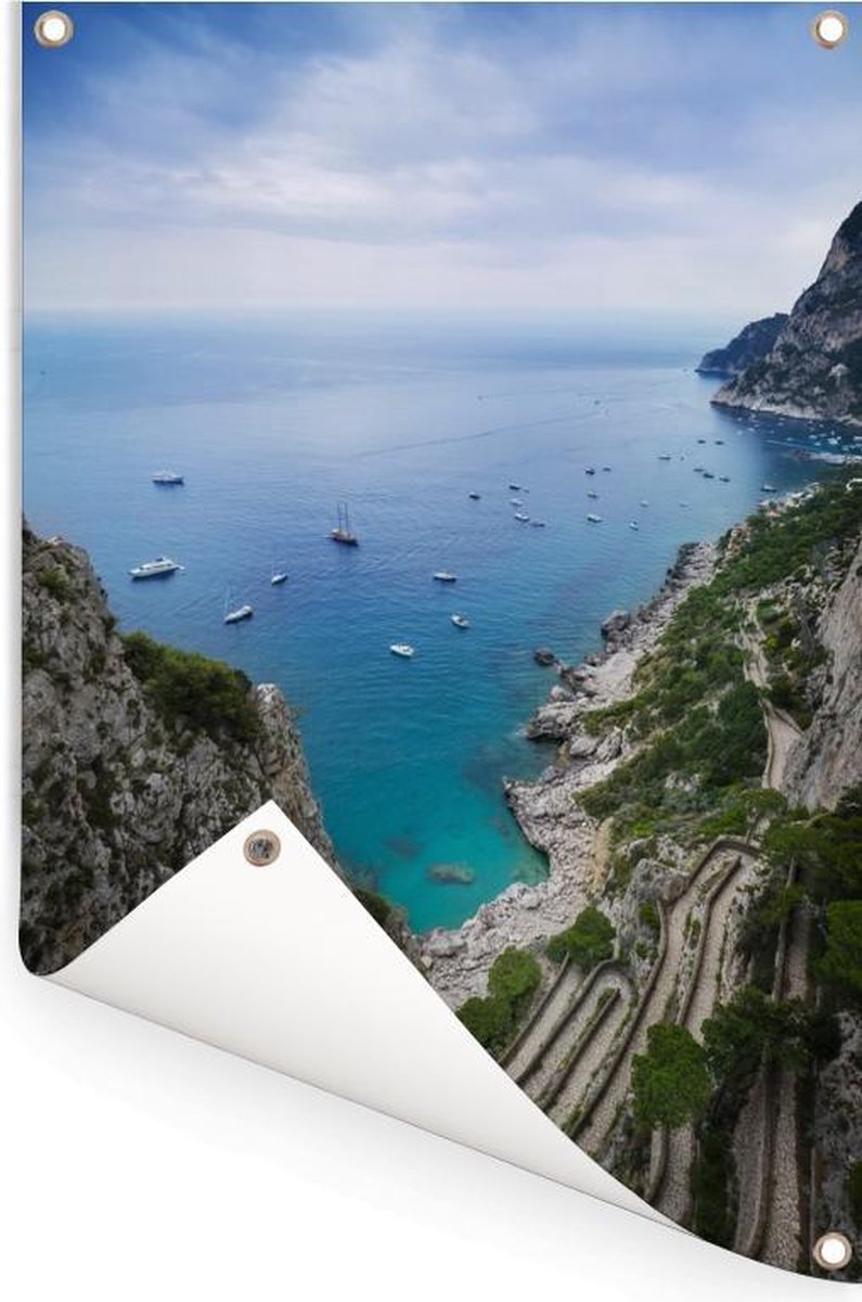 Cadre photo avec affiche - Vue à travers - Italie - Mer - 80x60 cm - Cadre  pour affiche