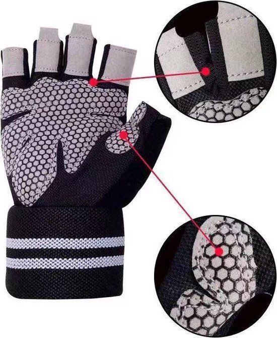 DURA Fitness Gloves - Fitness handschoenen - Gewichthefhandschoenen - Sporthandschoenen - Fit Sport - L - dura